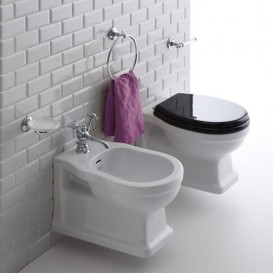 Сиденье с крышкой для унитаза Simas Londra с микролифтом дерево орех петли хром LO 008S