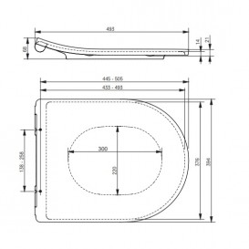 Сиденье с крышкой для унитаза TOTO MH с плавным опусканием дюропласт белый VC10162