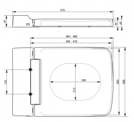 Сиденье с крышкой для унитаза TOTO SG с плавным опусканием дюропласт белый TC501CVK#W