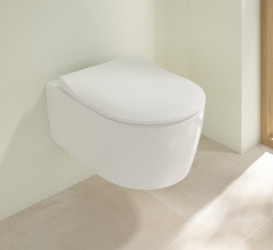 Сиденье с крышкой для унитаза Villeroy & Boch Avento SlimSeat Soft Close дюроспласт альпийский белый 9M87S101