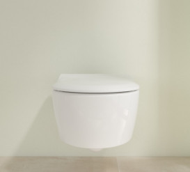 Сидіння з кришкою для унітазу Villeroy&Boch Avento SlimSeat Soft Close дюроспласт альпійський білий 9M87S101