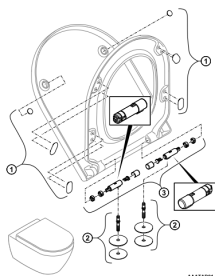 Сидіння з кришкою для унітазу Villeroy & Boch Subway 3.0 дюроспласт білий кам'яний 8M4261RW