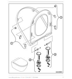 Сиденье с крышкой для унитаза Villeroy & Boch Subway дюроспласт альпийский белый 9M556101