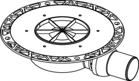 Сифон для дренажного трапа Tece Tecedrainpoint S DN50 низкий горизонтальный для террас и балконов пластик черный 3601401