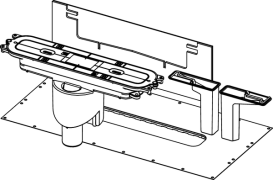 Сифон для дренажного канала Tece TECEdrainprofile DN 50 вертикальный 673003