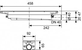 Сифон для душового лотка TECE TECEdrainprofile низький DN 40 бічній слив 673001