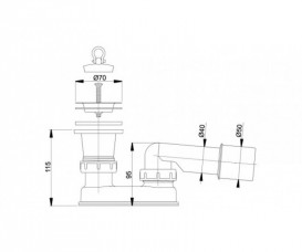 Сифон для душевого поддонa AlcaPlast Ø50 мм с гидрозатвором A461-50