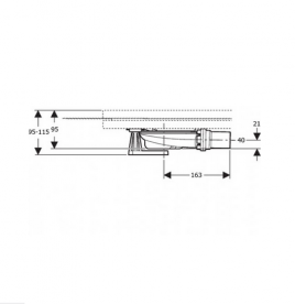Сифон для душового піддону Geberit Setaplano з 4 ніжками d40 висота гідрозатвори 30 мм 154.020.00.1