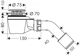 Сифон для душового піддону Hansgrohe колекція Staro'52 60030000