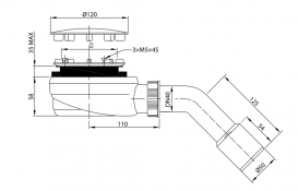 Сифон для душевого поддона Radaway белый R580W