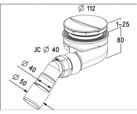 Сифон для душового піддону Radaway хром Turboflow TB90P
