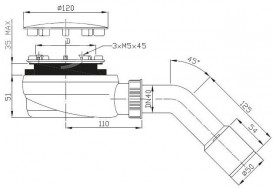 Сифон для душевого поддона Radaway хром R510