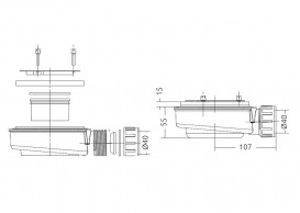 Сифон для душевого поддона Radaway HS1 хром 5902738066165