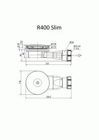 Сифон для душового піддону Radaway Slim хром R400