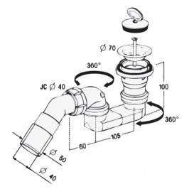 Сифон для душевого поддона Radaway 577P 