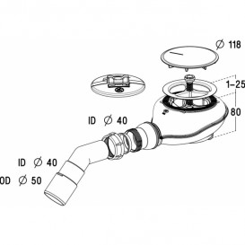 Сифон для душевого поддона Radaway Turboflow 2 TB21