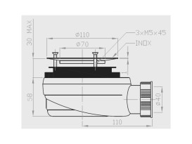 Сифон для душевого поддона Roca Magma черный A27L079000