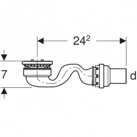 Сифон для душевых поддонов Geberit Sestra высота гидрозатвора 30 мм 550.019.00.1
