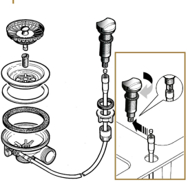 Сифон для кухонной мойки Fisc Italiana Premium 1K Auto автоматический однокамерный хром 01629-1