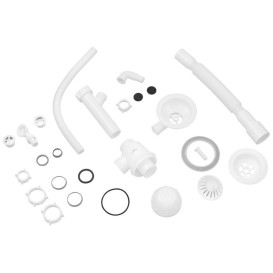 Сифон для кухонной мойки Kroner KRP KS02R-1WHI 3½''х40/50 мм с отводом для стиральной машины CV034318