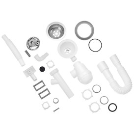 Сифон для кухонной мойки Kroner KRP KS02-1 3½''х40/50 мм с отводом для стиральной машины CV032075