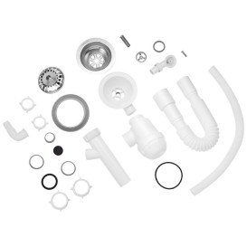 Сифон для кухонной мойки Kroner KRP KS02R-1 3½''х40/50 мм с отводом для стиральной машины CV032077