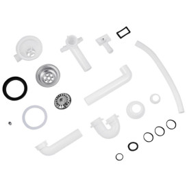 Сифон для кухонной мойки Kroner KRP Siphon-010 3½''х40/50 мм пластик/нержавеющая сталь CV031203