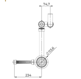 Сифон для кухонного миття Fisc Italiana Premium 1K Manual ручний однокамерний хром 01630-1