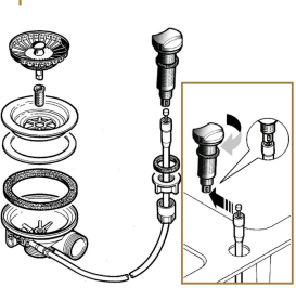 Сифон для кухонной мойки Fisc Italiana Premium 2K Auto автоматический двухкамерный хром 01642-2