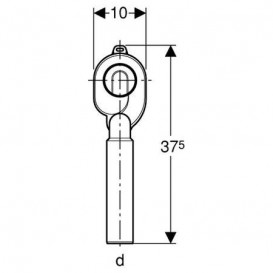 Сифон для писсуара Geberit d50 пластик белый 152.951.11.1