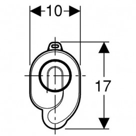Сифон для писсуара Geberit вакуумный d50 пластик белый 152.950.11.1