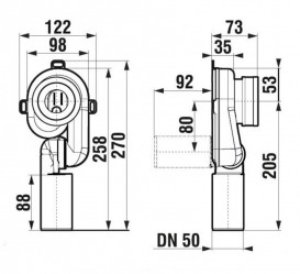 Сифон для писсуара Jika Golem пластик H8920030000001