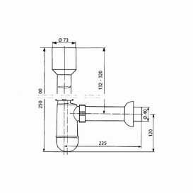 Сифон для пісуара пластик білий Radaway CU23