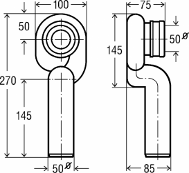 Сифон для писсуара Viega вакуумный пластик белый 492458
