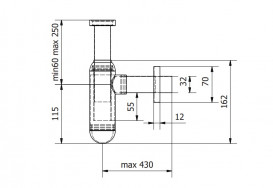 Сифон для раковини ArtCeram Jazz чорний матовий ACA060 17
