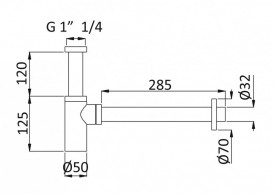 Сифон для раковины Bruma Elo хром 1370001CR