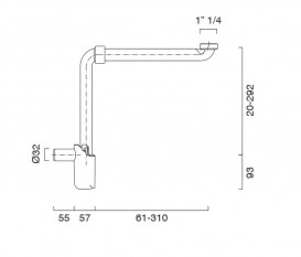 Сифон для раковины Catalano пластик белый 5SFSP00