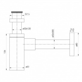 Сифон для раковины Imprese Grafiky бутылочный черный ZMK041807600