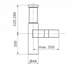 Сифон для раковини GRB хром 030180