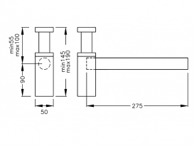 Сифон для раковины Hatria латунь хром YXMY77