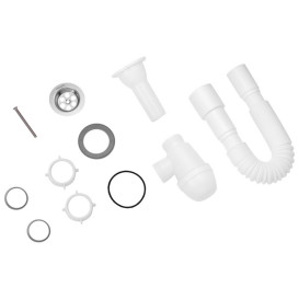 Сифон для раковины Kroner KRP TB06 1¼х32х50 пластик/нержавеющая сталь CV032108