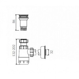 Сифон для раковины Marmorin с донным клапаном с переливом белый/хром ZCCN