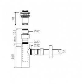 Сифон для раковини Marmorin S-Trap Klik Klak з переливом хром ZCC
