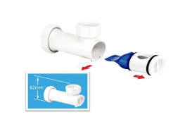 Сифон для раковини McAlpine з самозакриваючим клапаном 1¼ пластик білий WHB1-40