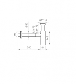 Сифон для раковини Ponsi 1