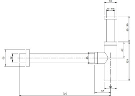 Сифон для раковины Villeroy & Boch Universal Taps & Fittings латунь матовый черный TVC000004000K5