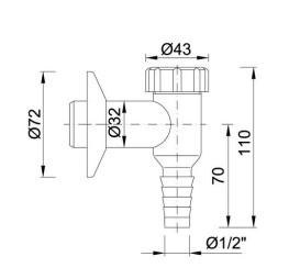 Сифон для пральних та посудомийних машин Styron хром STY-529-K