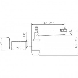 Сифон для умывальника Ravak белый X01612
