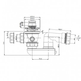 Сифон для ванни ArtCeram Neo/Square пластик білий ACA062