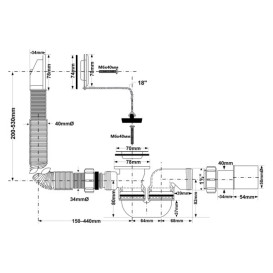 Сифон для ванни McAlpine HC30 повнопрохідний з корком 1 1/2х40/50 ммА0047310
